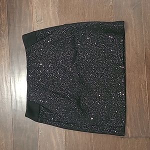 Loft black sequin skirt (with pockets!!)
